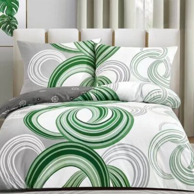 Komplet Pościeli Satyna Bawełniana Koła