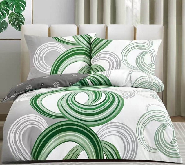 Komplet Pościeli Satyna Bawełniana Koła