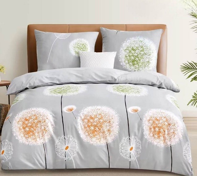 Komplet Pościeli Satyna Bawełniana Dmuchawce