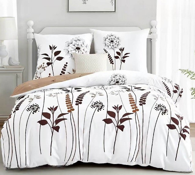 Komplet Pościeli Satyna Bawełniana Dmuchawce