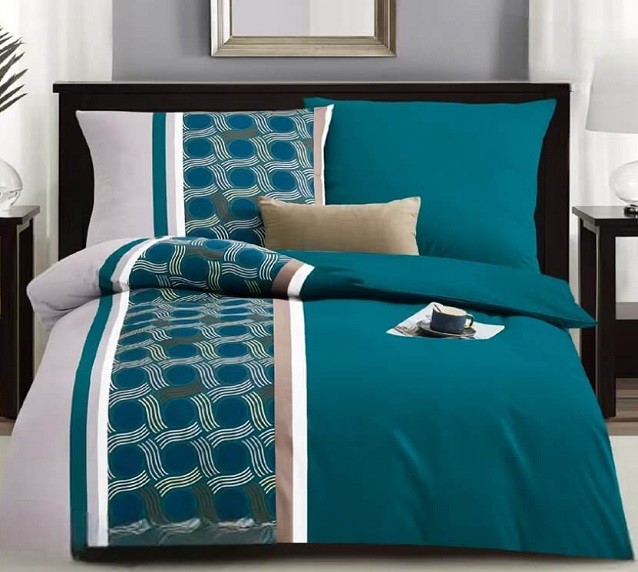 Komplet Pościeli Satyna Bawełniana Pasy