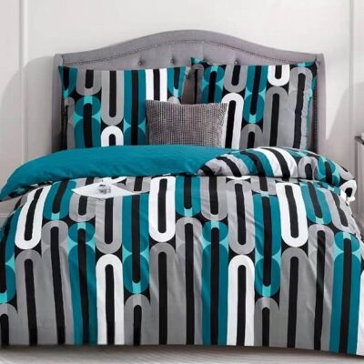 Komplet Pościeli Satyna Bawełniana Pasy