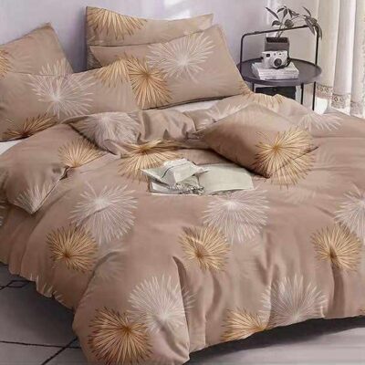 Komplet Pościeli Satyna Bawełniana Liście