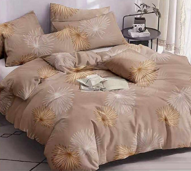 Komplet Pościeli Satyna Bawełniana Liście