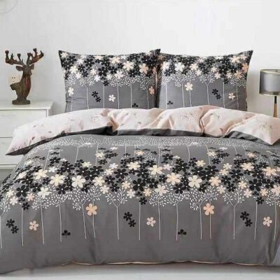 Komplet Pościeli Satyna Bawełniana Kwiatki