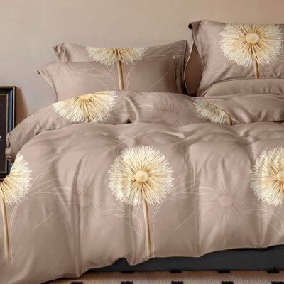 Komplet Pościeli Satyna Bawełniana Dmuchawce