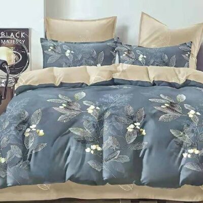 Komplet Pościeli Satyna Bawełniana Liście