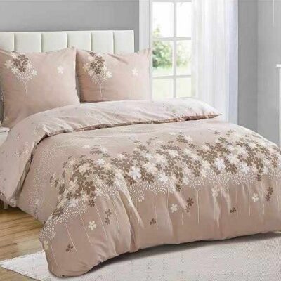 Komplet Pościeli Satyna Bawełniana Kwiatki