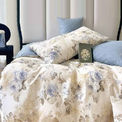 Komplet Pościeli Satyna Bawełniana Róże