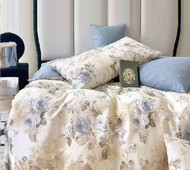 Komplet Pościeli Satyna Bawełniana Róże