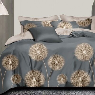 Komplet Pościeli Satyna Bawełniana Dmuchawce